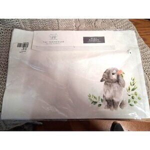 The Farmhouse Rachel Ashwell Sage Sweet Bunnies Placemats Set Of 4 13x19 Inches